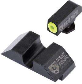 Sights Lasers Night Fision LLC Ready Series Perfect Dot NS Set w/Yellow Front Dot + U Blank Rear for Glock 17-39